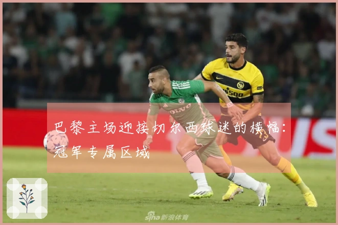 巴黎主场迎接切尔西球迷的横幅：冠军专属区域